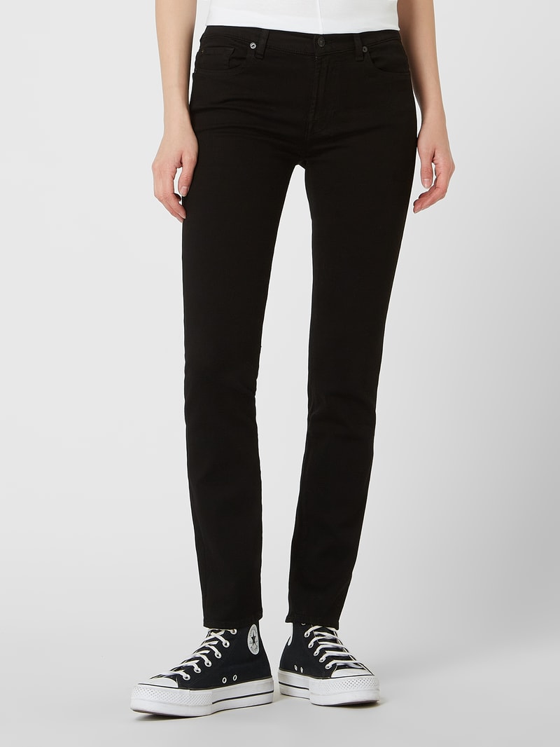 Slim Fit Jeans mit Lyocell-Anteil Modell 'Roxanne' in schwarz