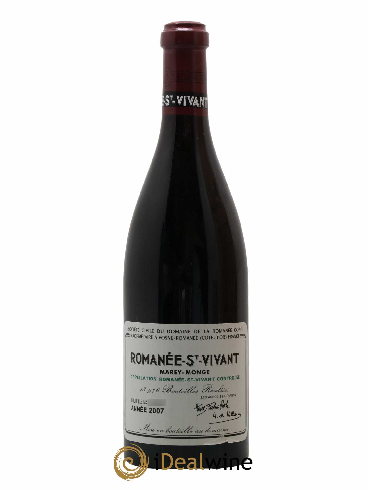 Romanée-Saint-Vivant Grand Cru Domaine de la Romanée-Conti  2007 - Lot de 1 Bouteille