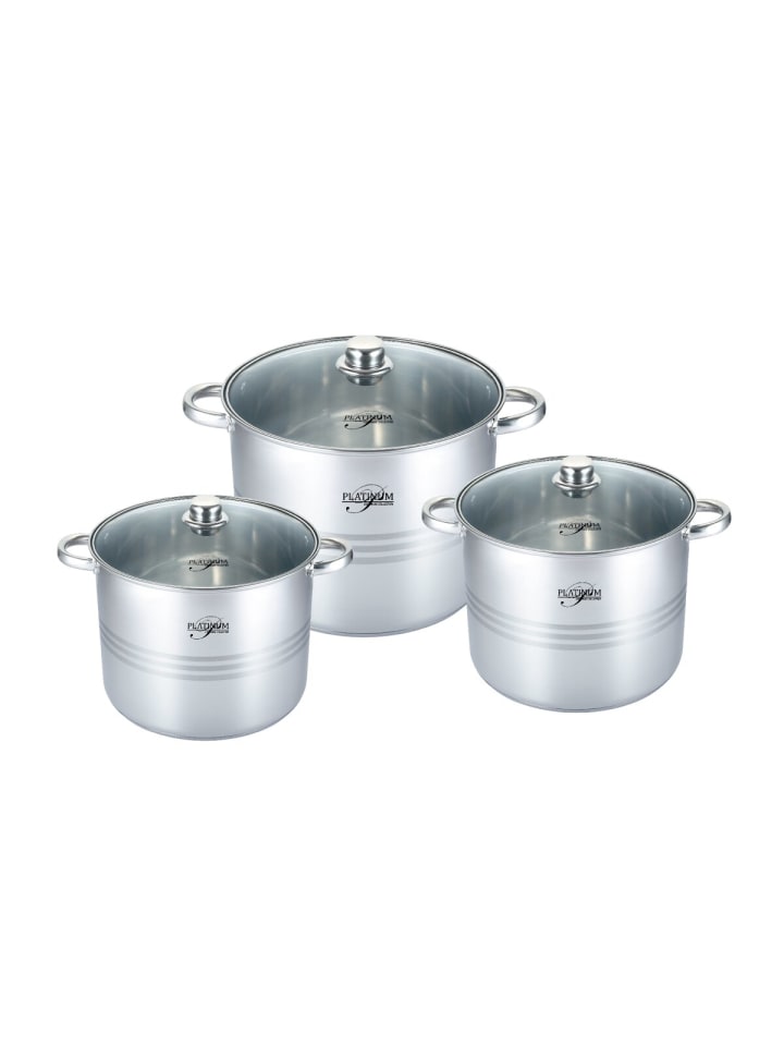 COFI 1453 6tlg. Edelstahl Kochtopf Set in Silber günstig kaufen onesize