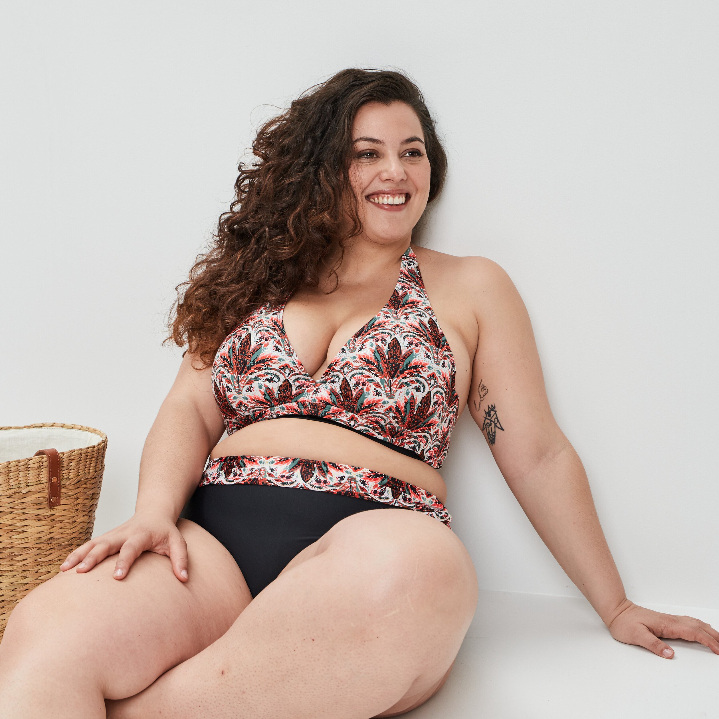 Haut de maillot de bain blanc femme grande taille | La Halle