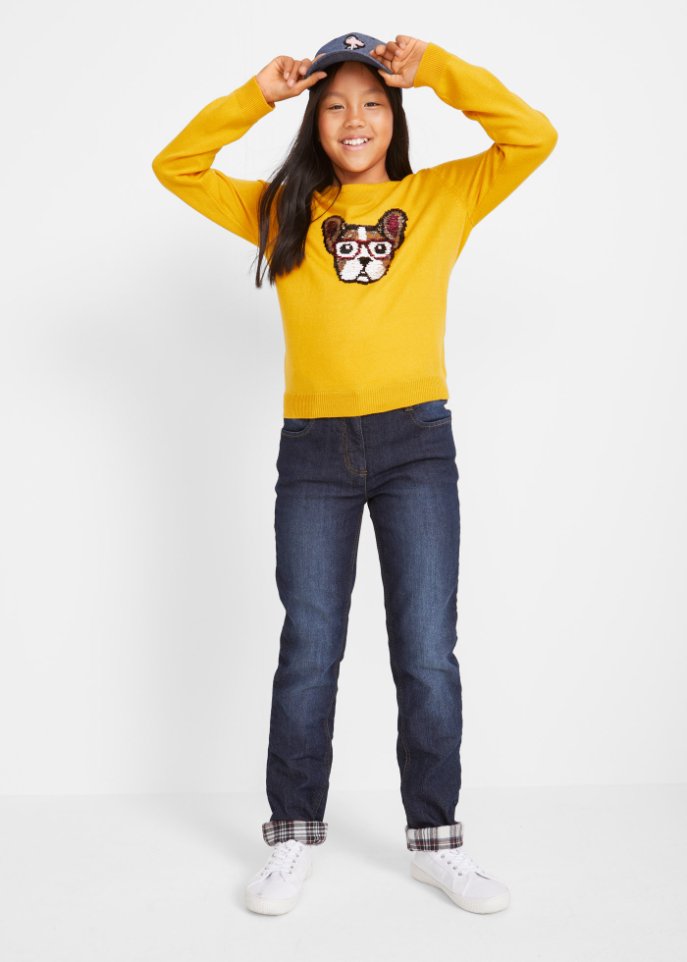 Mädchen Thermojeans mit warmem Flanellfutter