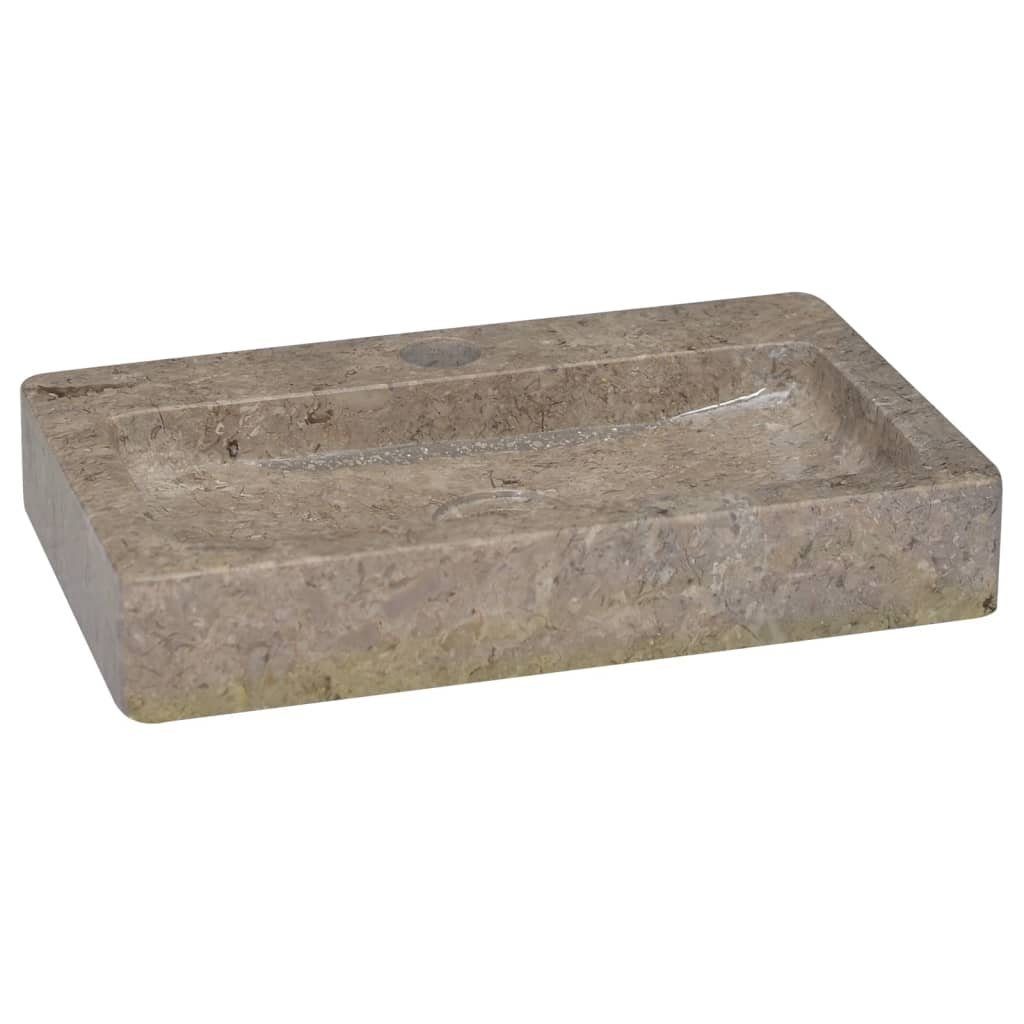 vidaXL Waschbecken Wandwaschbecken Grau 38x24x6,5 cm Marmor