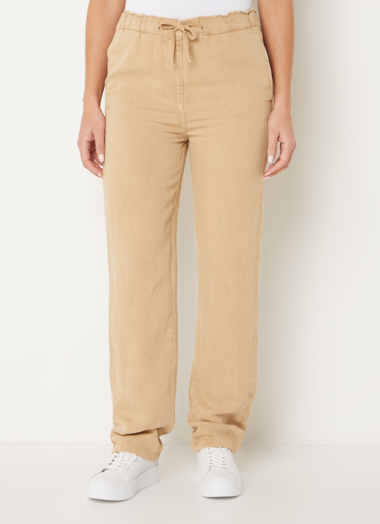 Pantaloni drepți cu talie medie de la Gerard Darel Colombe, confecționați dintr-un amestec de in.