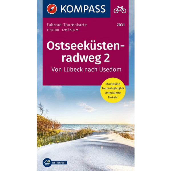 KOMPASS FAHRRAD-TOURENKARTE OSTSEEKÜSTENRADWEG 2 1:50.000 - Fahrradkarte