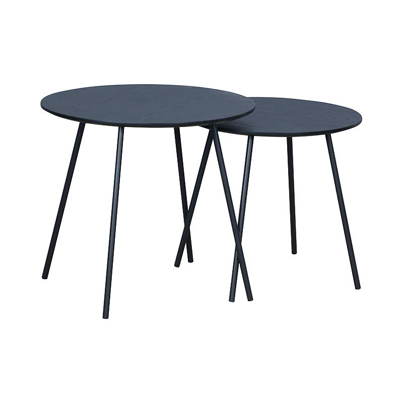 Home Bord s/2 ø 48/55 cm m/metallben sort
