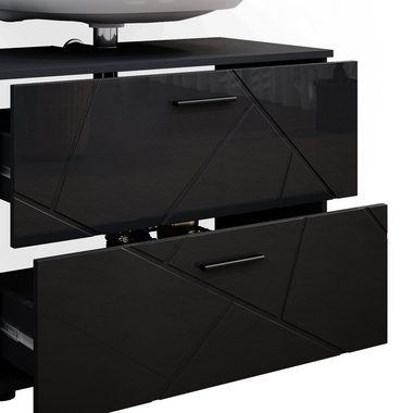 Vicco Unterschrank Waschtischunterschrank 80 cm IRMA Anthrazit Hochglanz