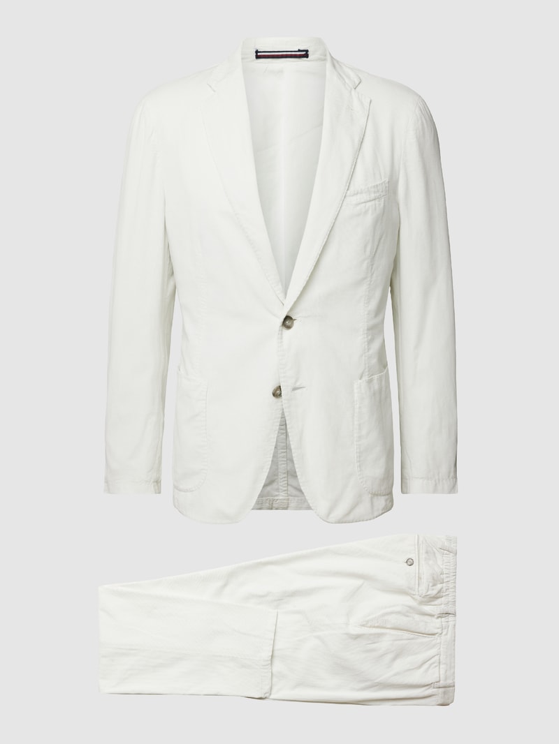 Slim Fit Anzug aus Cord in offwhite