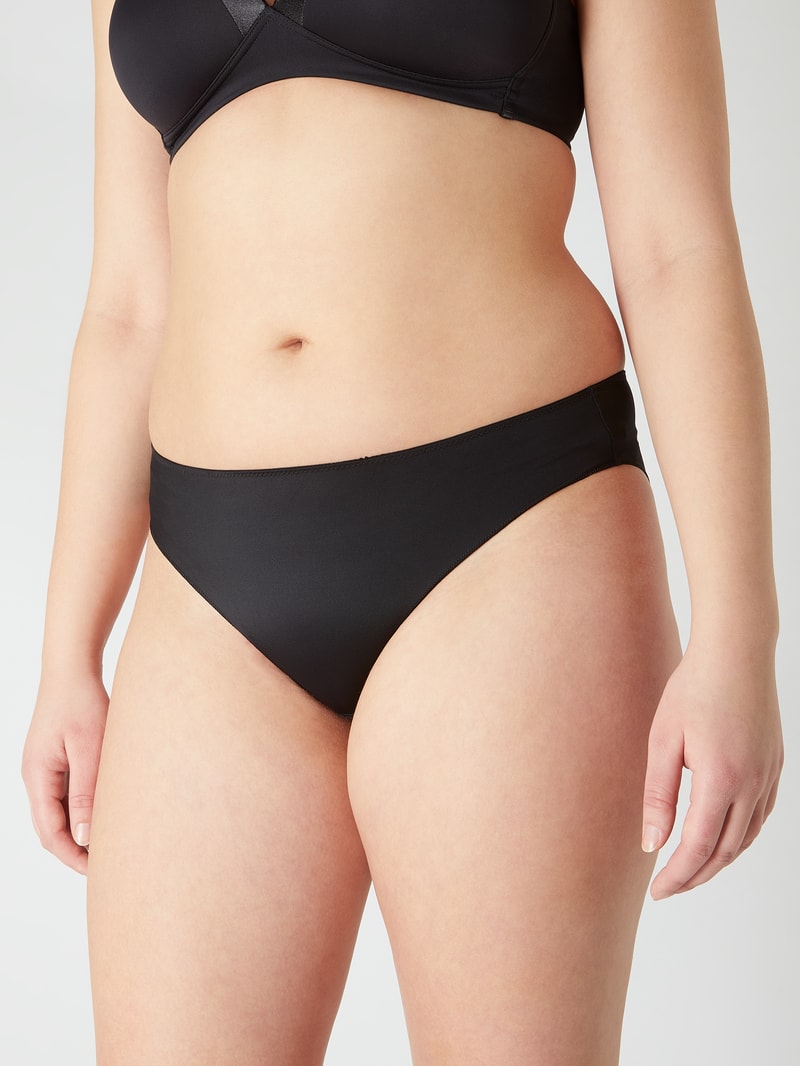 PLUS SIZE Slip aus Mikrofaser Modell 'Murcia' in schwarz