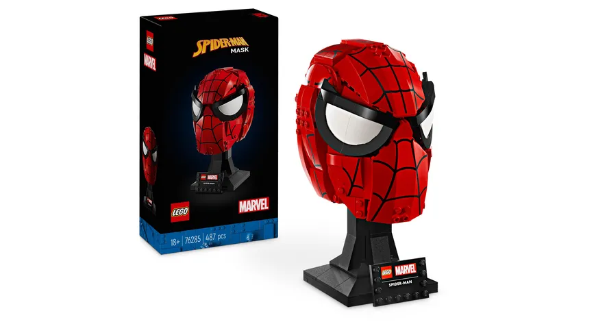 LEGO Marvel 76285 Spider-Mans Maske, Superhelden-Modellbausatz für Erwachsene