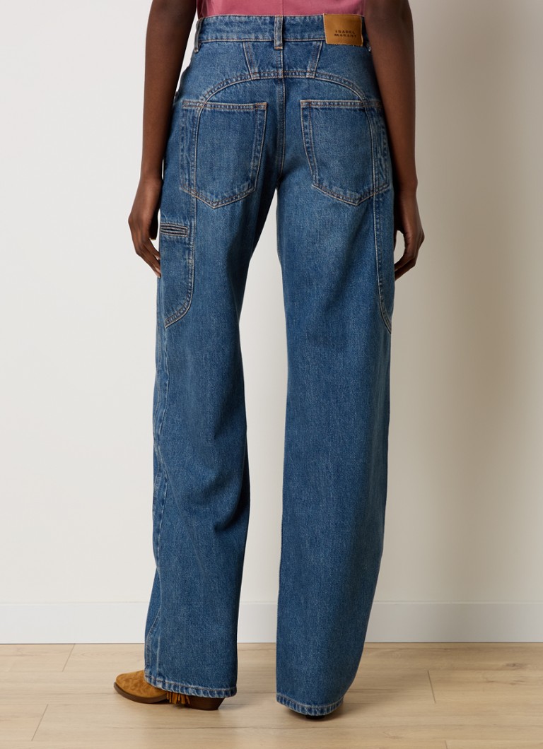 Jean Isabel Marant Betiane taille haute à jambes larges, délavage moyen