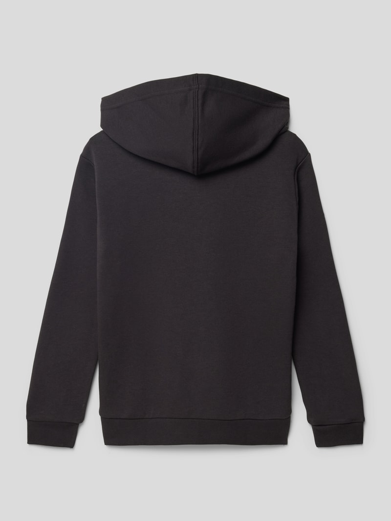 Hoodie mit Label-Print in schwarz