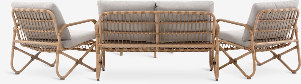 FJAND FJAND 4-Sitzer Lounge-Set aus natürlichem Bambus