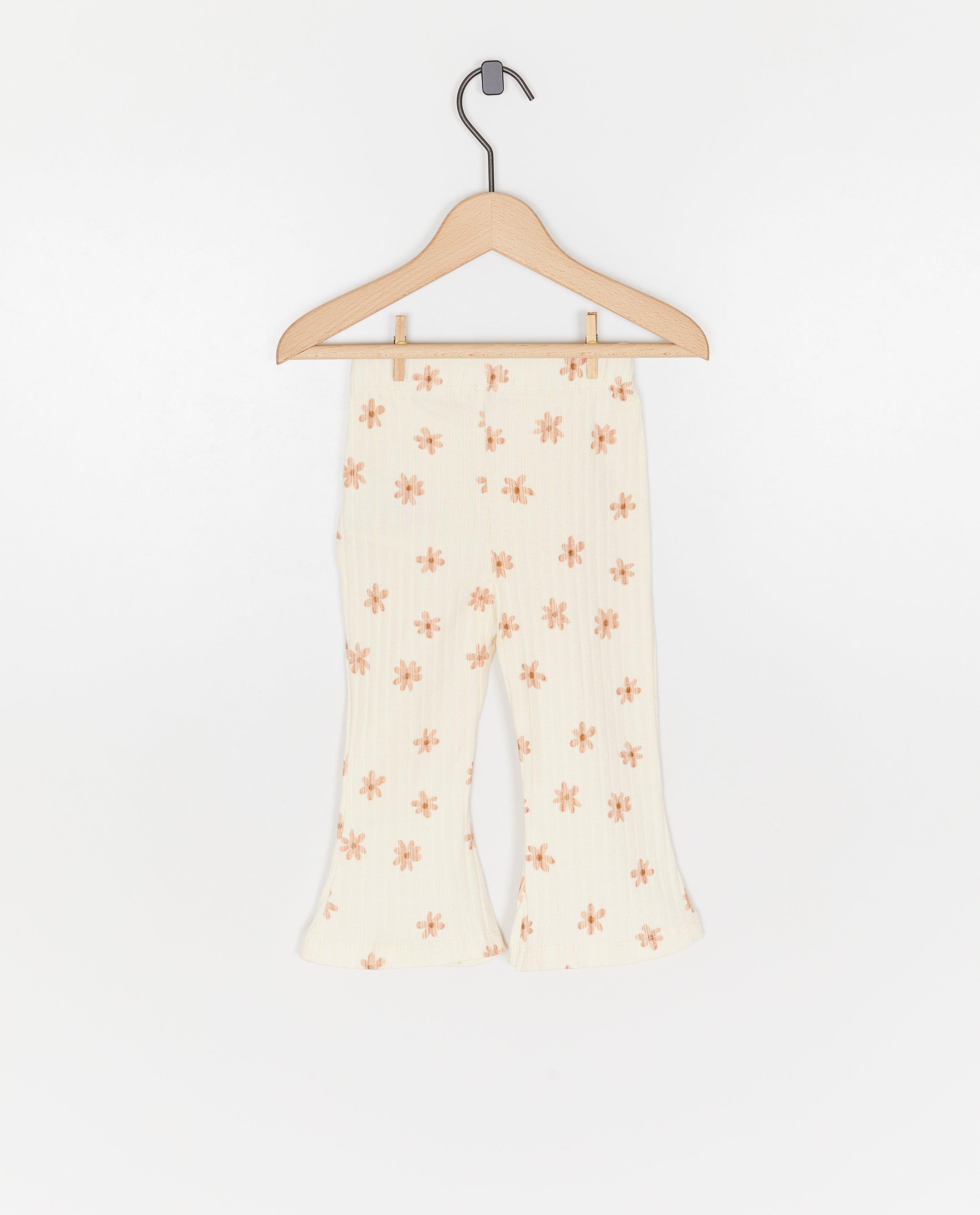 Dirkje leggings finom bordázattal, fehér