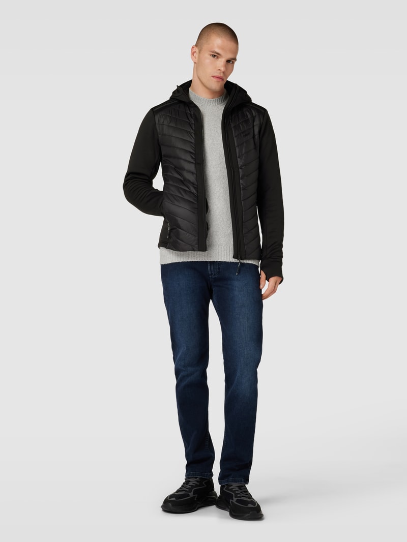 Steppjacke mit Kapuze Modell 'ZUKO' in schwarz
