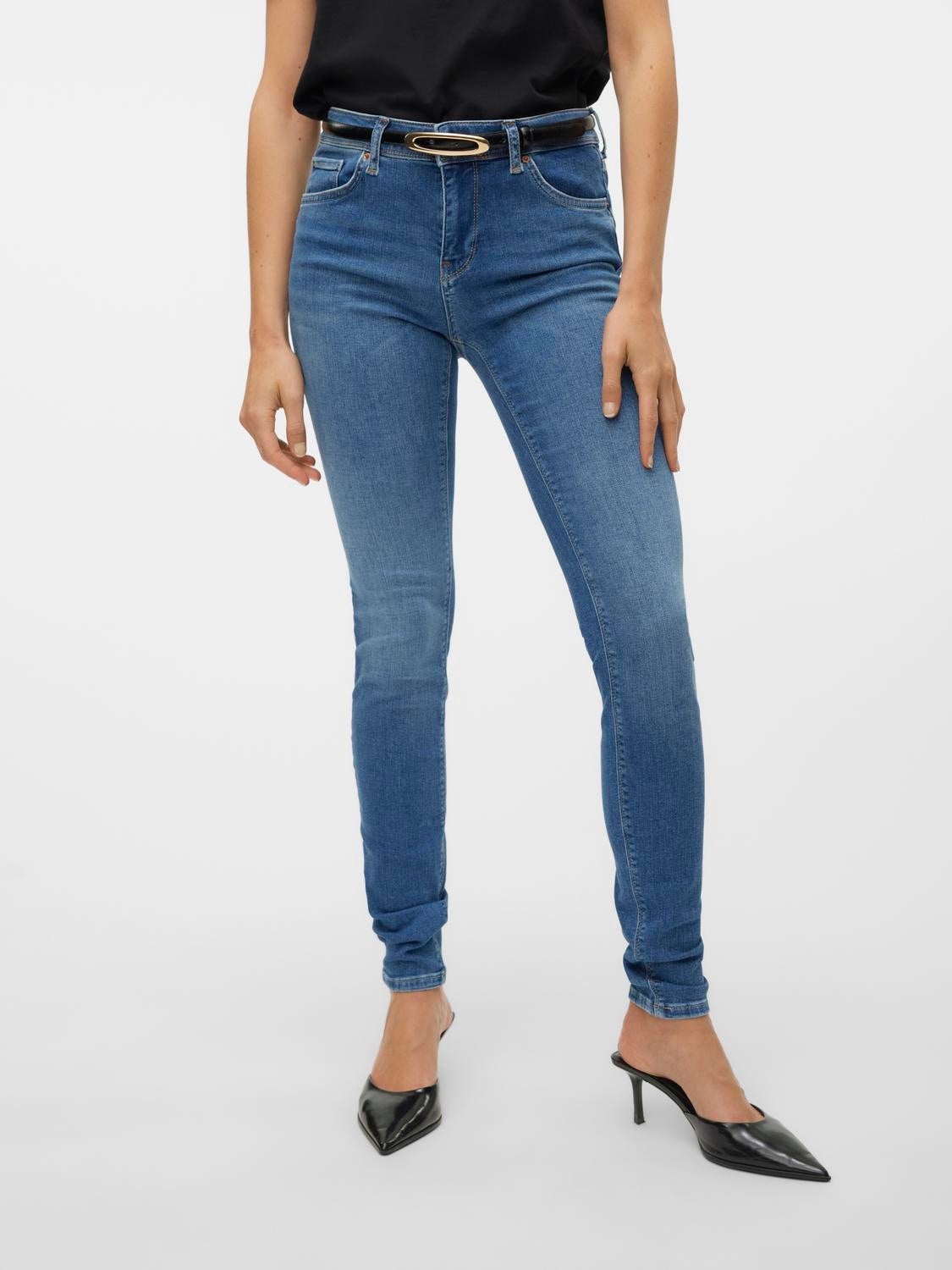 VMLUX Mid Rise Slim Fit Jeans