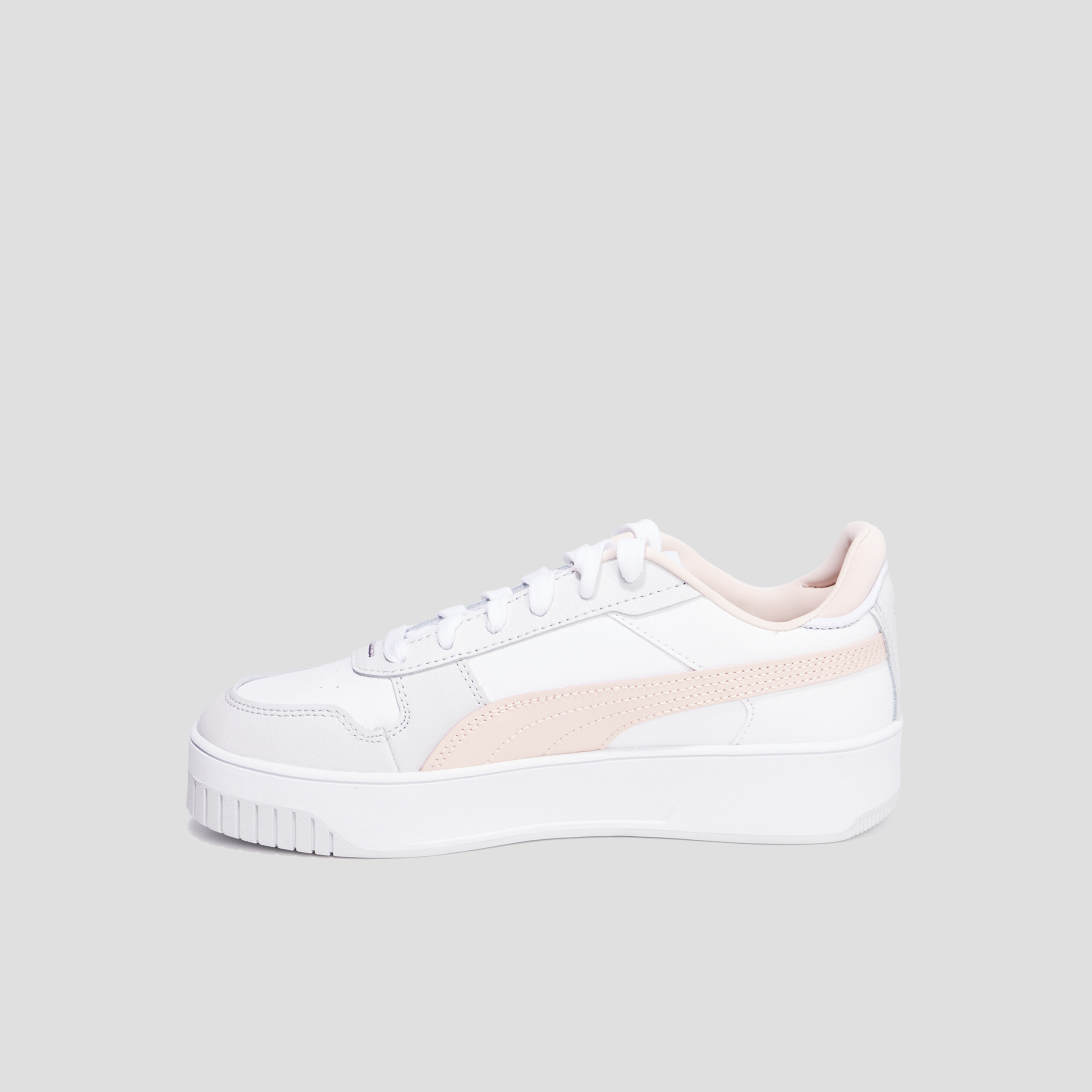 Tennis basses en cuir Puma Carina Street rose femme | La Halle