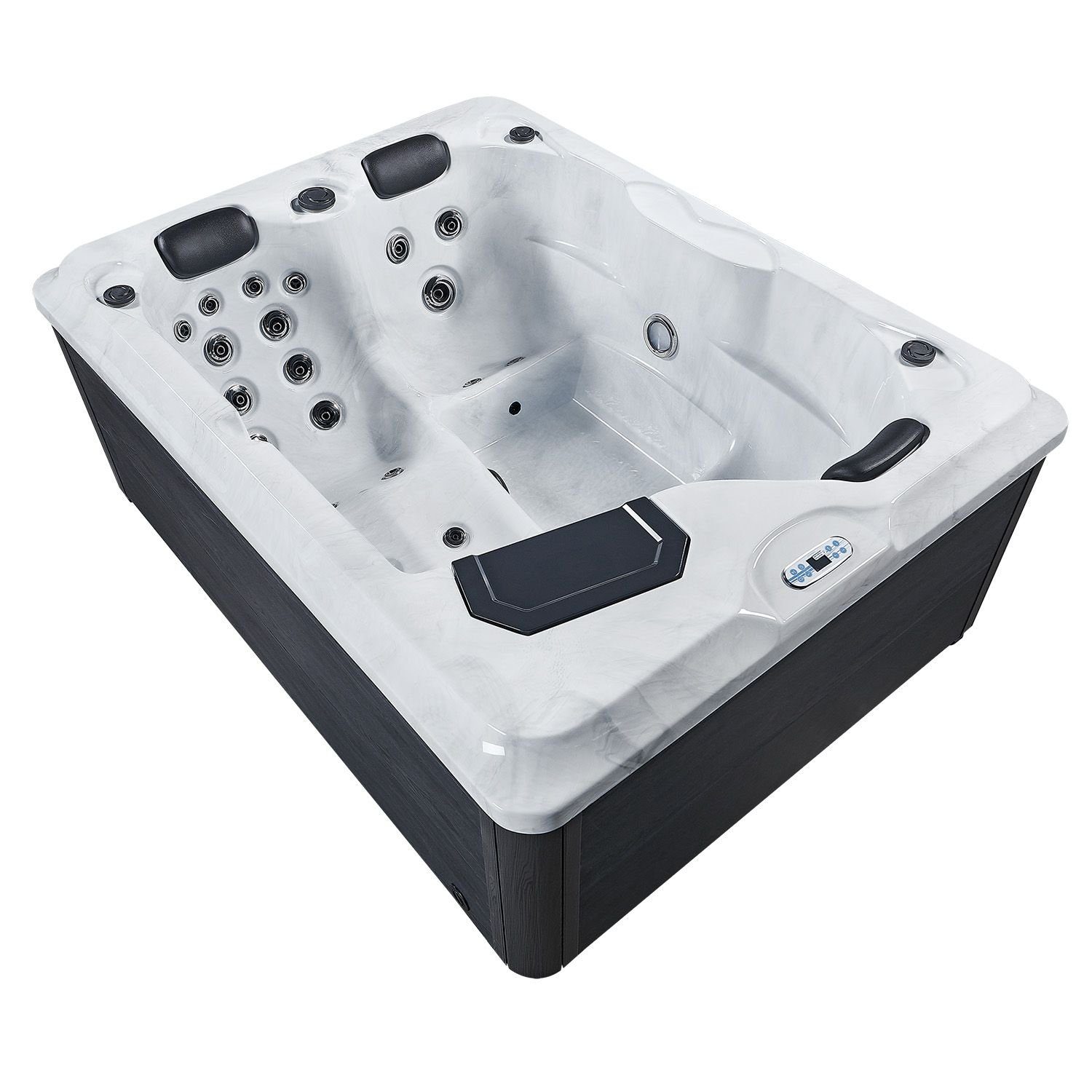 Artsauna Whirlpool Oasis mit Treppe, (Spa mit Massagedüsen, LED-Beleuchtung, inkl. Abdeckung)