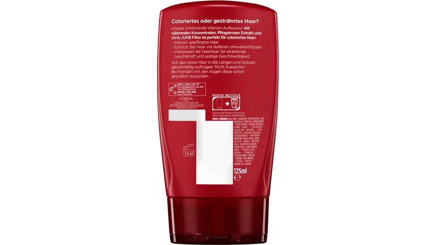 L'Oréal Paris Elvital Sofort-Aufbau-Kur Color Glanz -  Intensive Pflege für langanhaltenden Farbschutz 125 ml