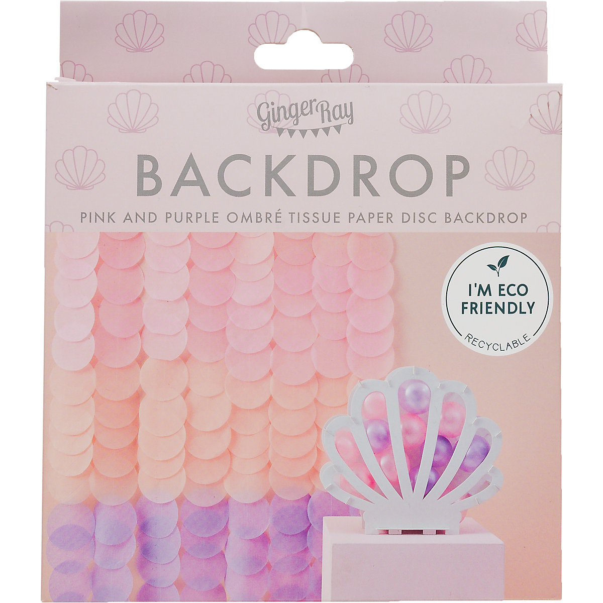 Seidenpapier Vorhang Mermaid Muscheln, pastel