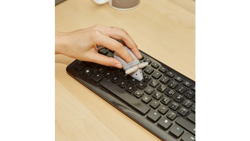 Kikkerland Mouse-Cleaner grau