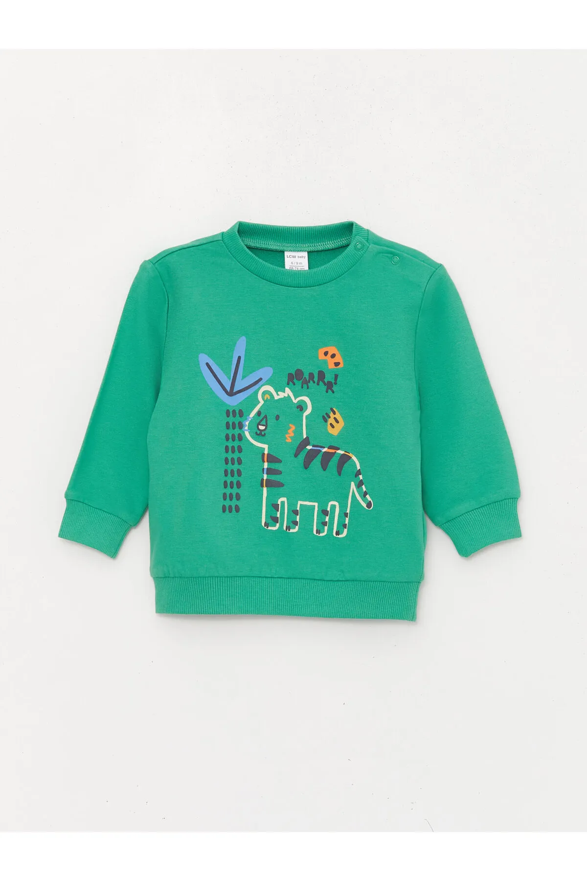 LC Waikiki  Bedrucktes Rundhals-Sweatshirt und Trainingshose für Babys im 2er-Pack