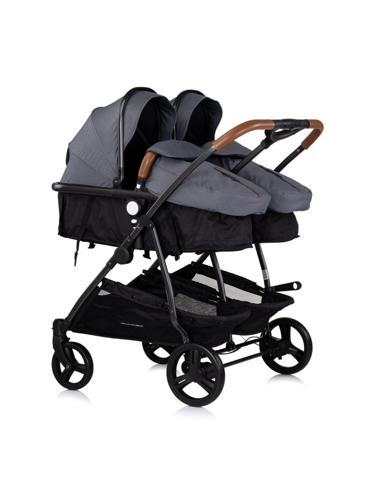 Chipolino Geschwisterkinderwagen Duo Smart in grau günstig kaufen onesize