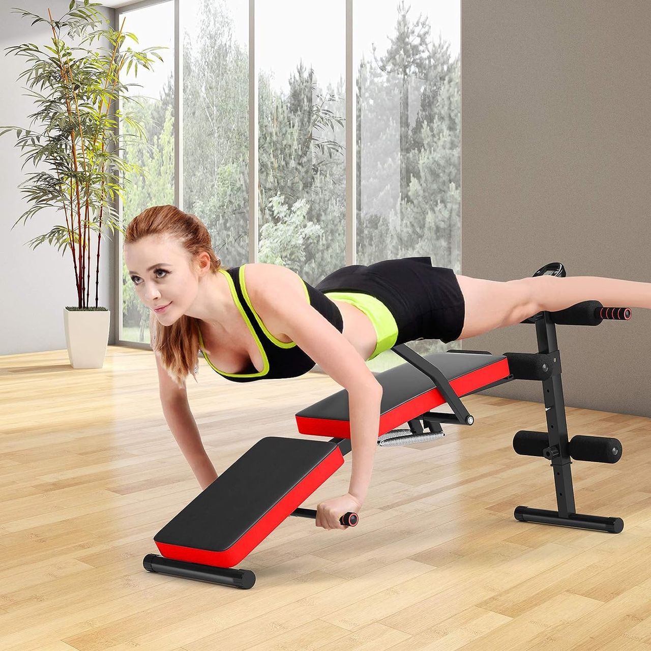 Costway Sit Up Bank klappbar, Ab Bauchtrainer Bench