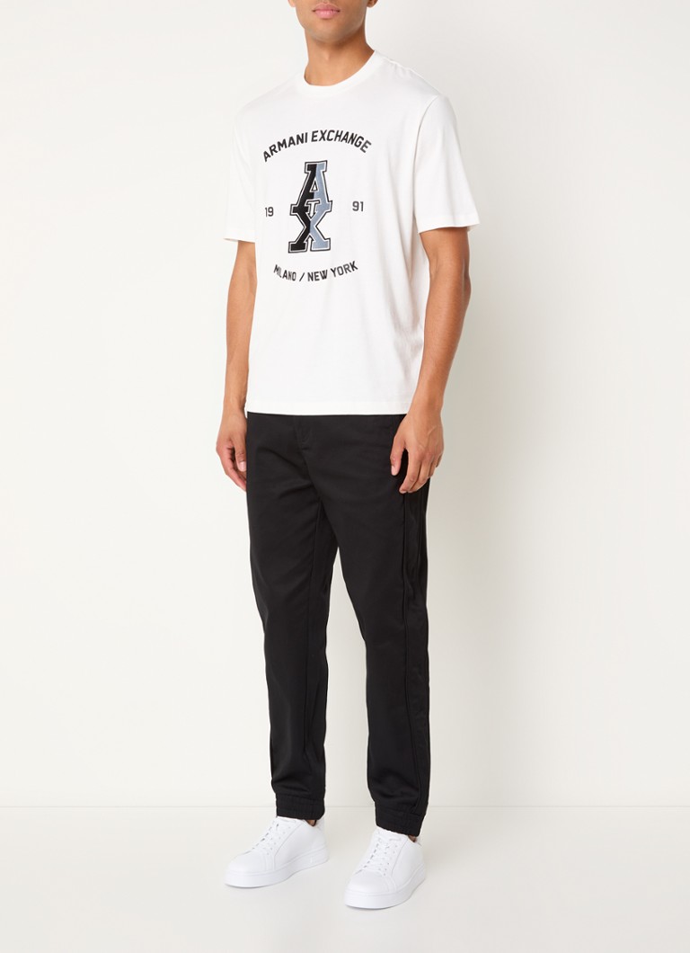 Pantaloni skinny de la Armani Exchange, cu șnur de fixare și buzunare laterale.