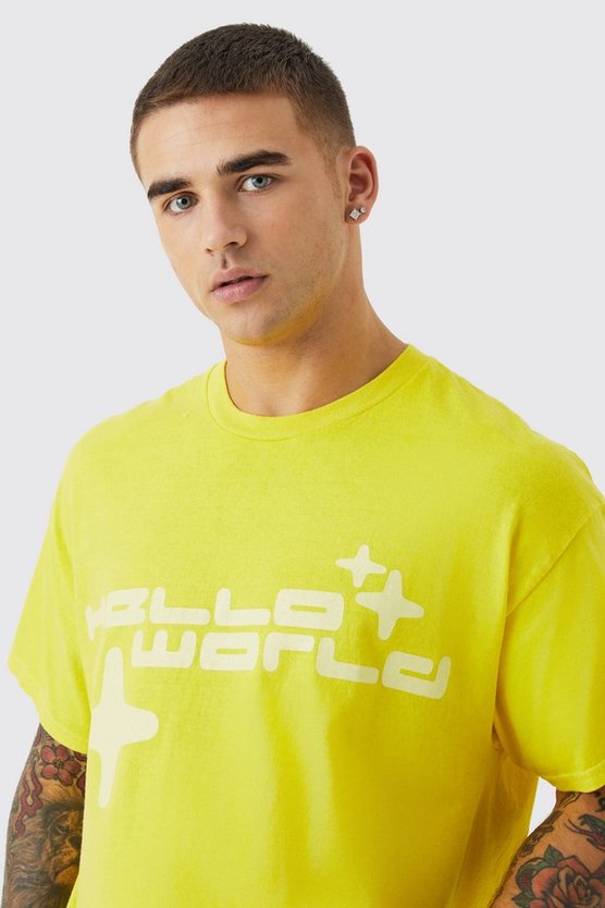 Oversize T-Shirt mit Worldwide-Print