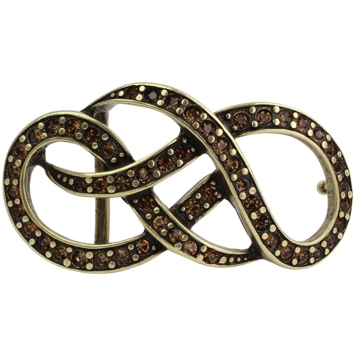 BELTINGER Gürtelschnalle Cristal Waves 4,0 cm - Buckle Gürtelschließe 40mm - Mit hochwertigem S