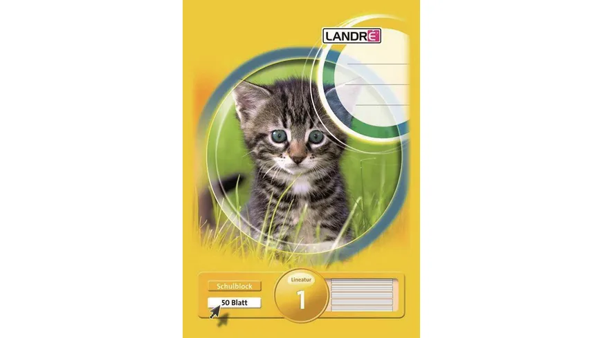 LANDRE Schulblock A5 Kontrast-Lineatur 1 50 Blatt