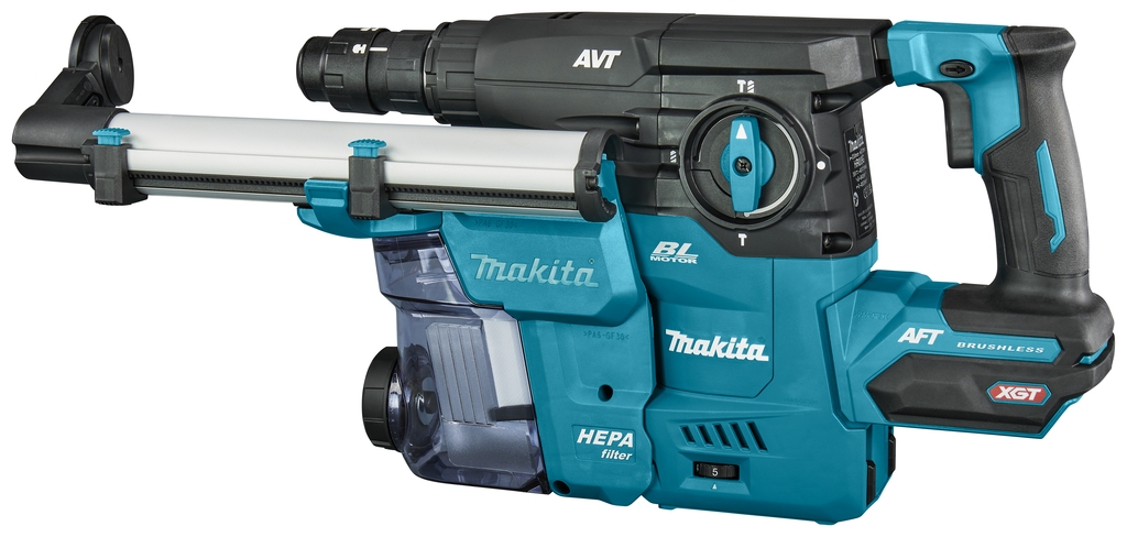 Ciocan combinat SDS-Plus Makita HR009GZ02 cu extracție a prafului 40V Max fără baterii și încărcător