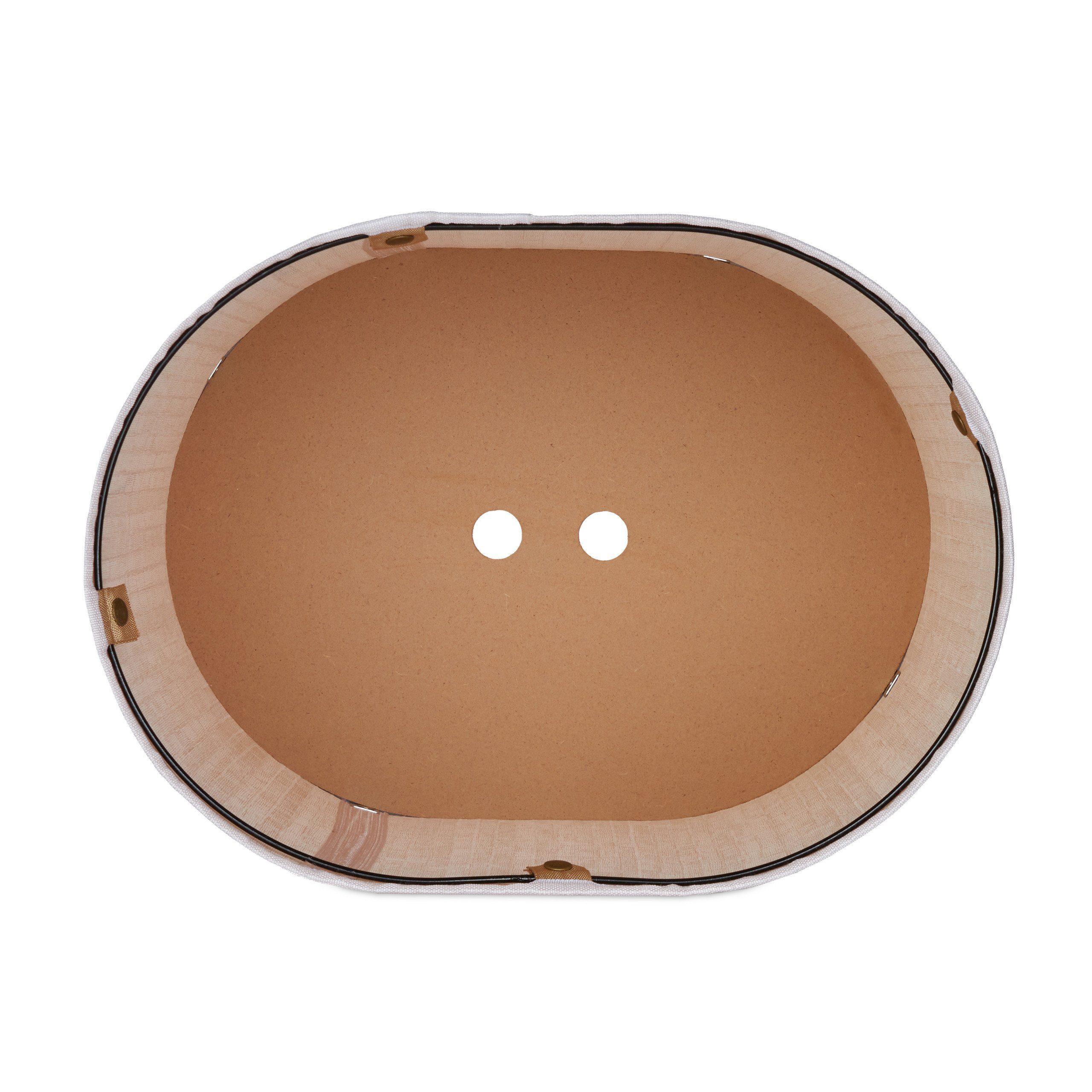 relaxdays Wäschekorb Bambus Wäschekorb oval, Weiß