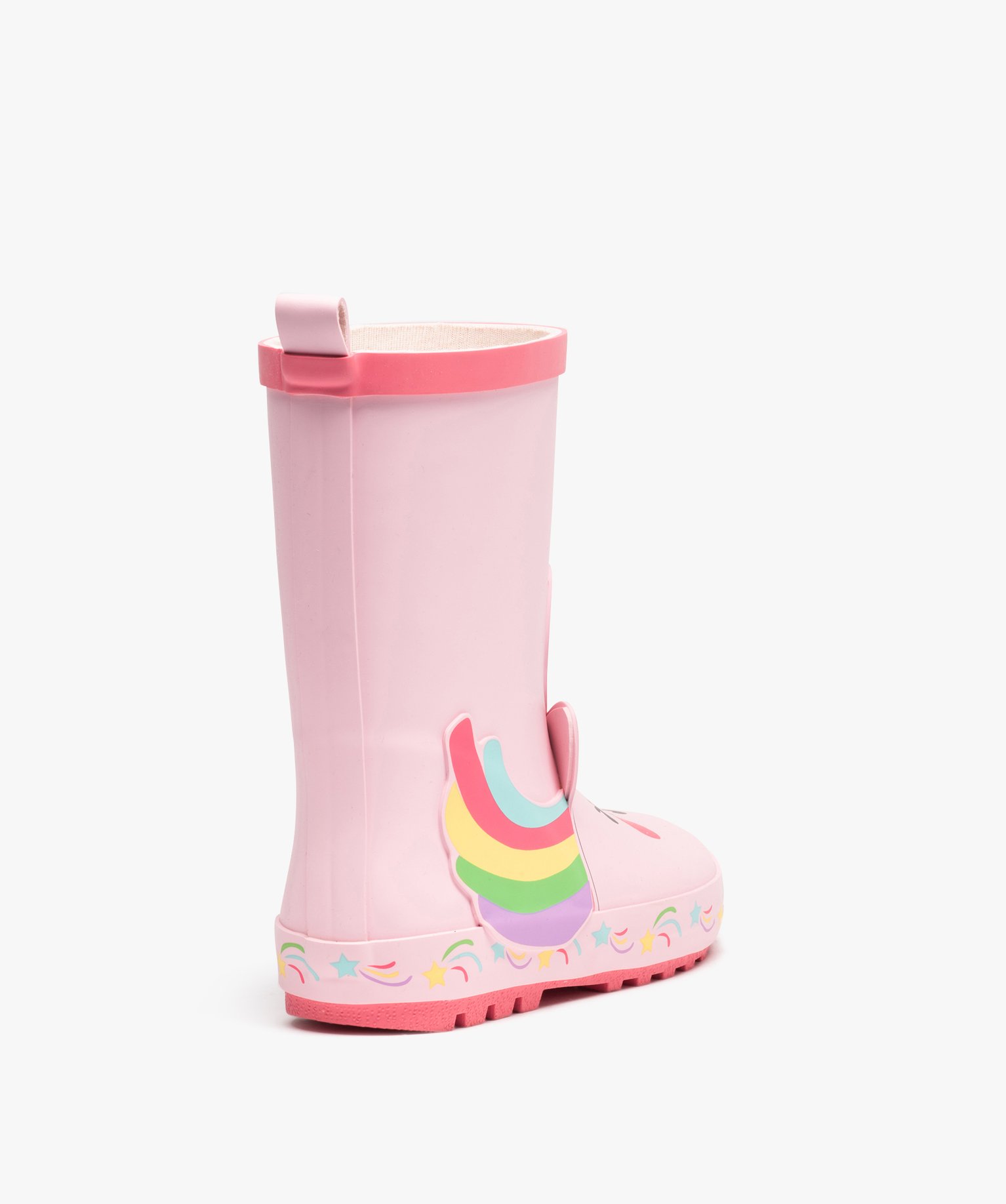 Bottes de pluie fille en caoutchouc forme licorne rose | GEMO