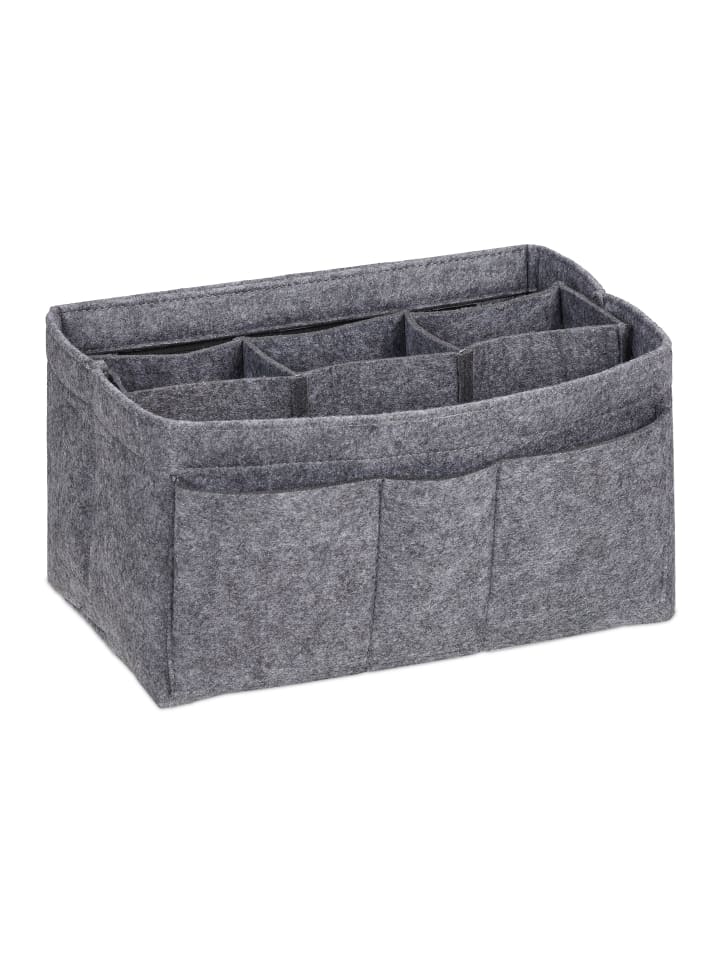 relaxdays Taschenorganizer in Dunkelgrau - (B)29 x (H)17 x (T)19 cm günstig kaufen onesize