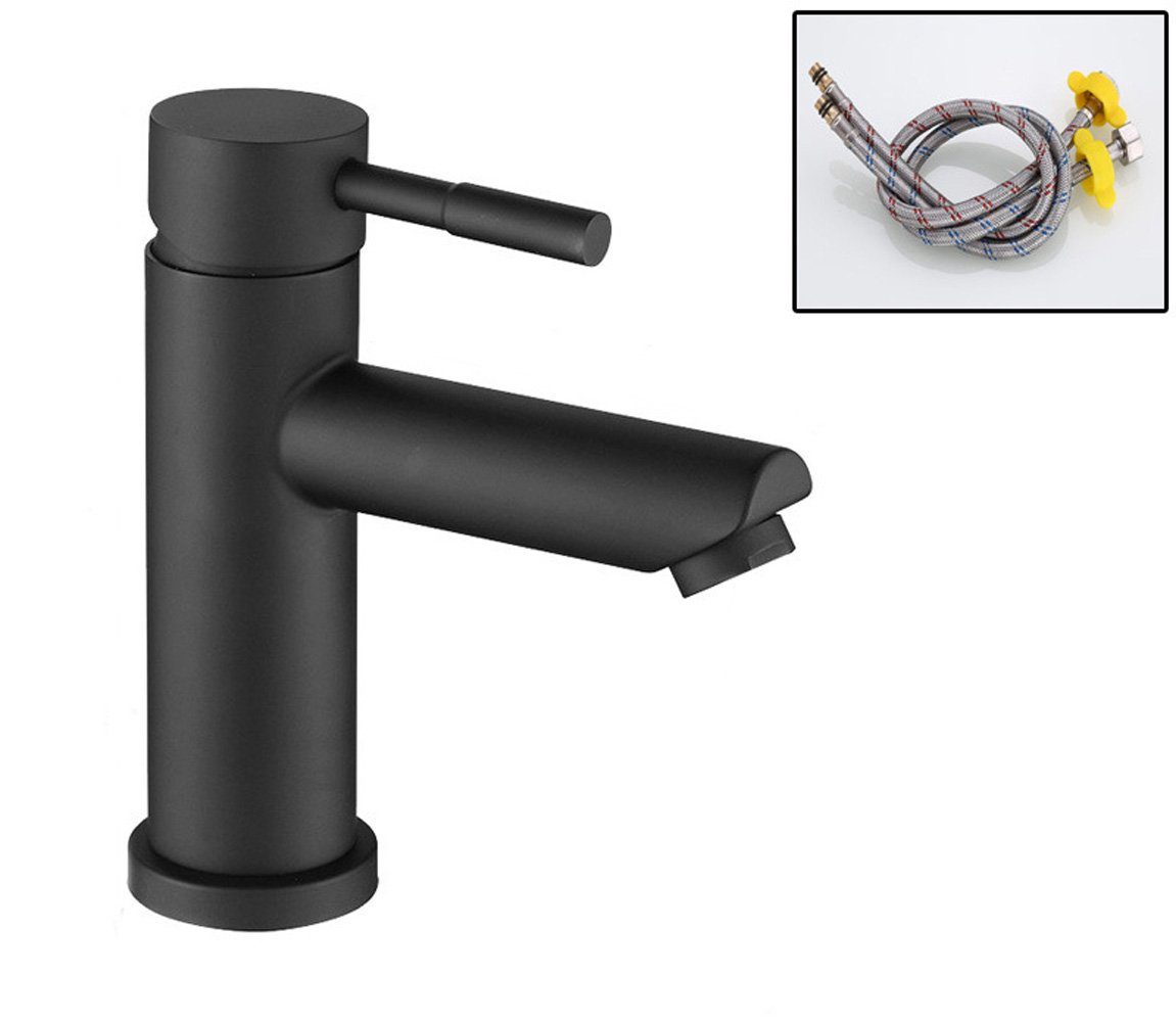 Runxizhou French Press Kanne Wasserhahn Bad Waschtischarmatur mit Kaltes Warmes Wasser