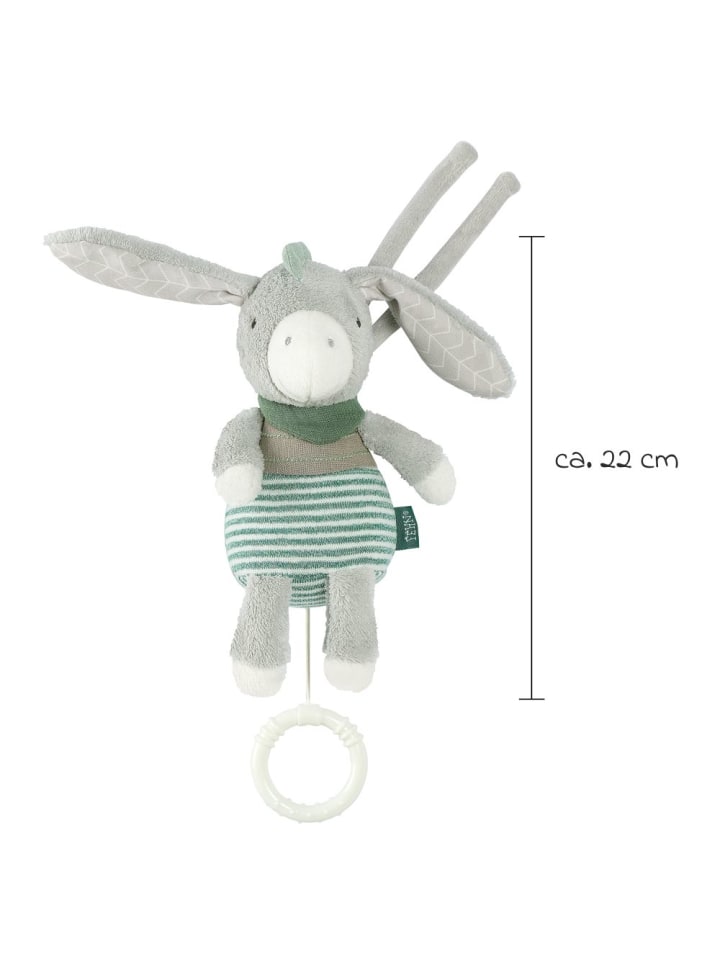 Fehn Spieluhr / Einschlafhilfe 22 cm - Esel in grau,gruen günstig kaufen onesize