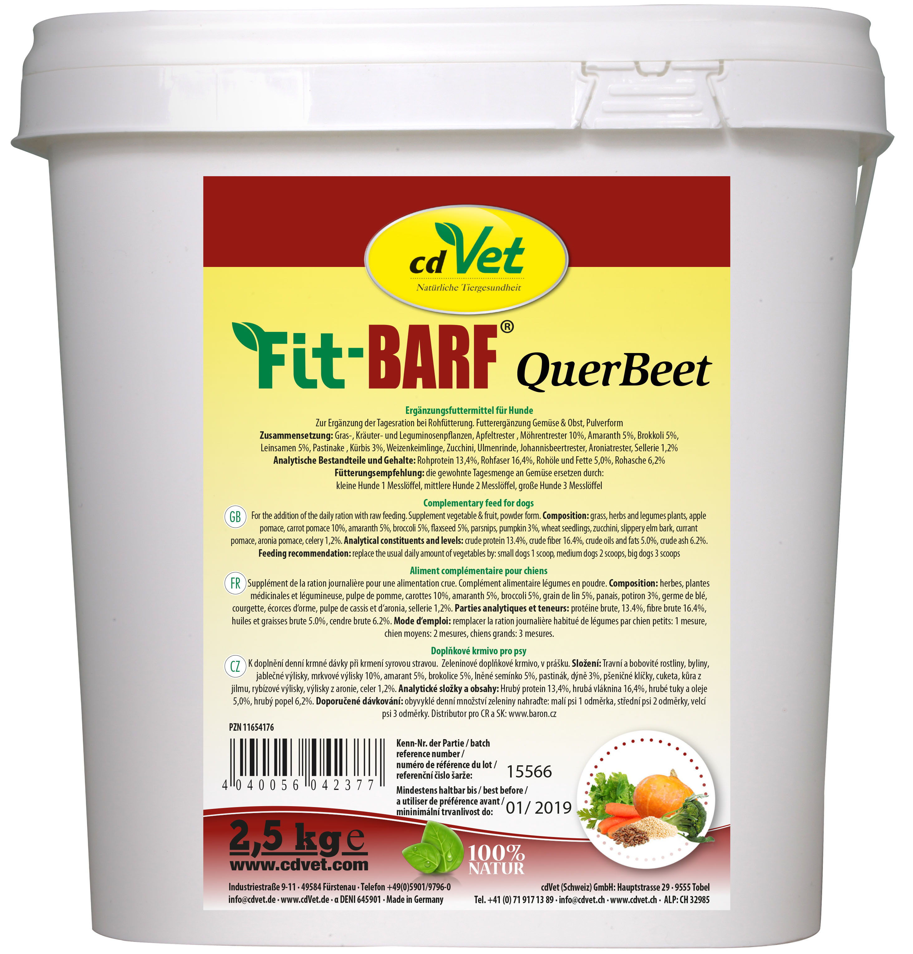 Fit-BARF Ergänzungsfutter & Aufzucht Fit-BARF QuerBeet 2,5 kg