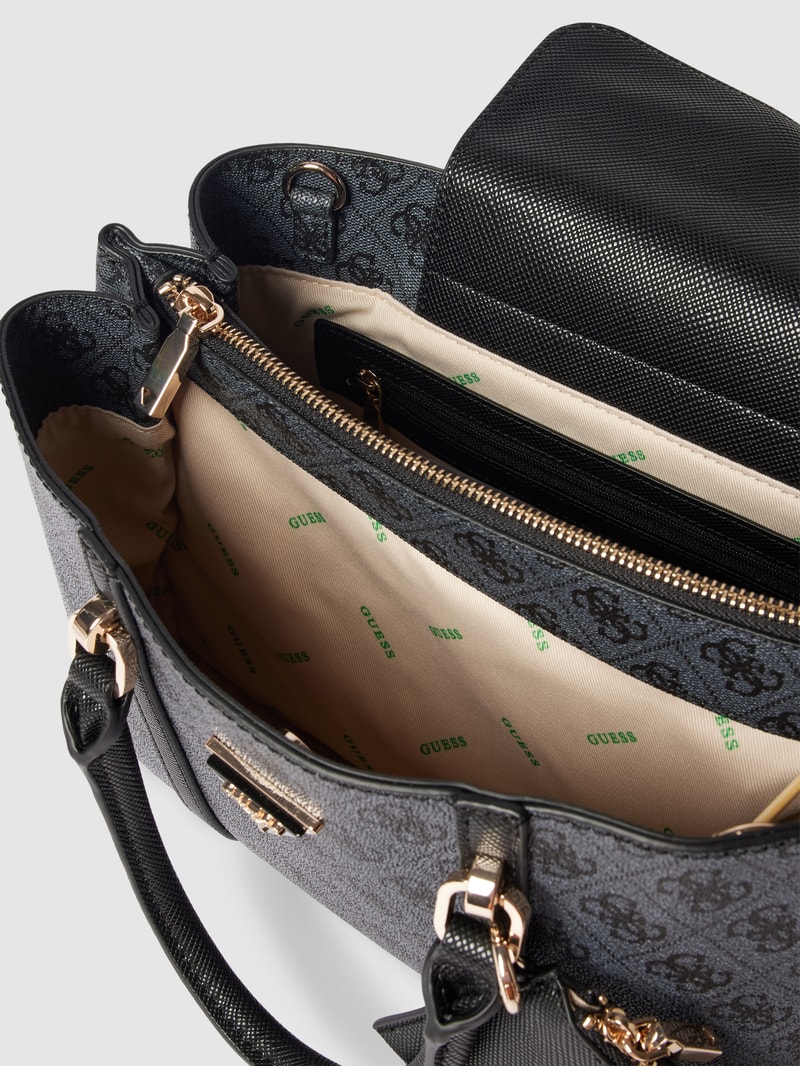 Handtasche mit Label-Details Modell 'GIRLFRIEND' in graphit