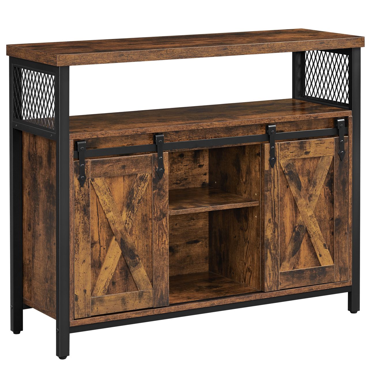 Vasagle Sideboard mit 2 Schiebetüren, verstellbare Ablage