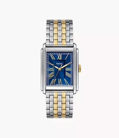 Fossil Uhr Carraway 3-Zeiger-Werk Edelstahl Bicolor