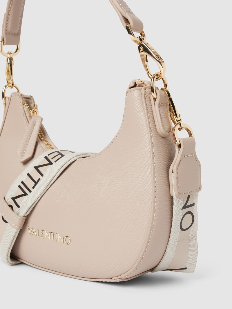 Handtasche mit Label-Detail Modell 'ZERO' in beige