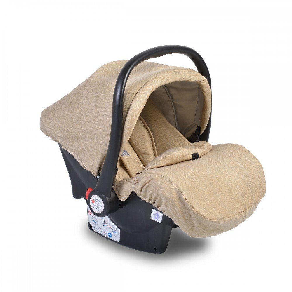Moni Babyschale Babyschale Moni Gruppe 0+, bis: 13 kg, (0 - 13 kg) Fußabdeckung Sitzpolster 3-Punkt Gurt