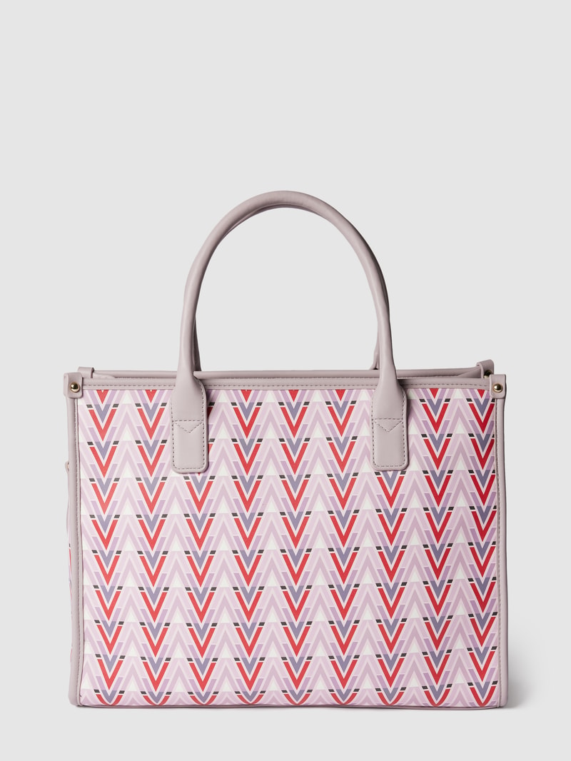 Shopper mit grafischem Allover-Logo-Muster in flieder