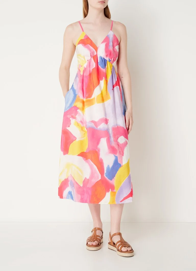 French Connection  Isadora Faron maxi jurk met print en spaghettibandjes