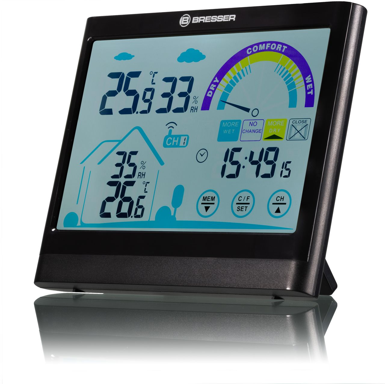 Bresser Thermo-/ Hygrometer m. Lüftungsempfehlung VentAir