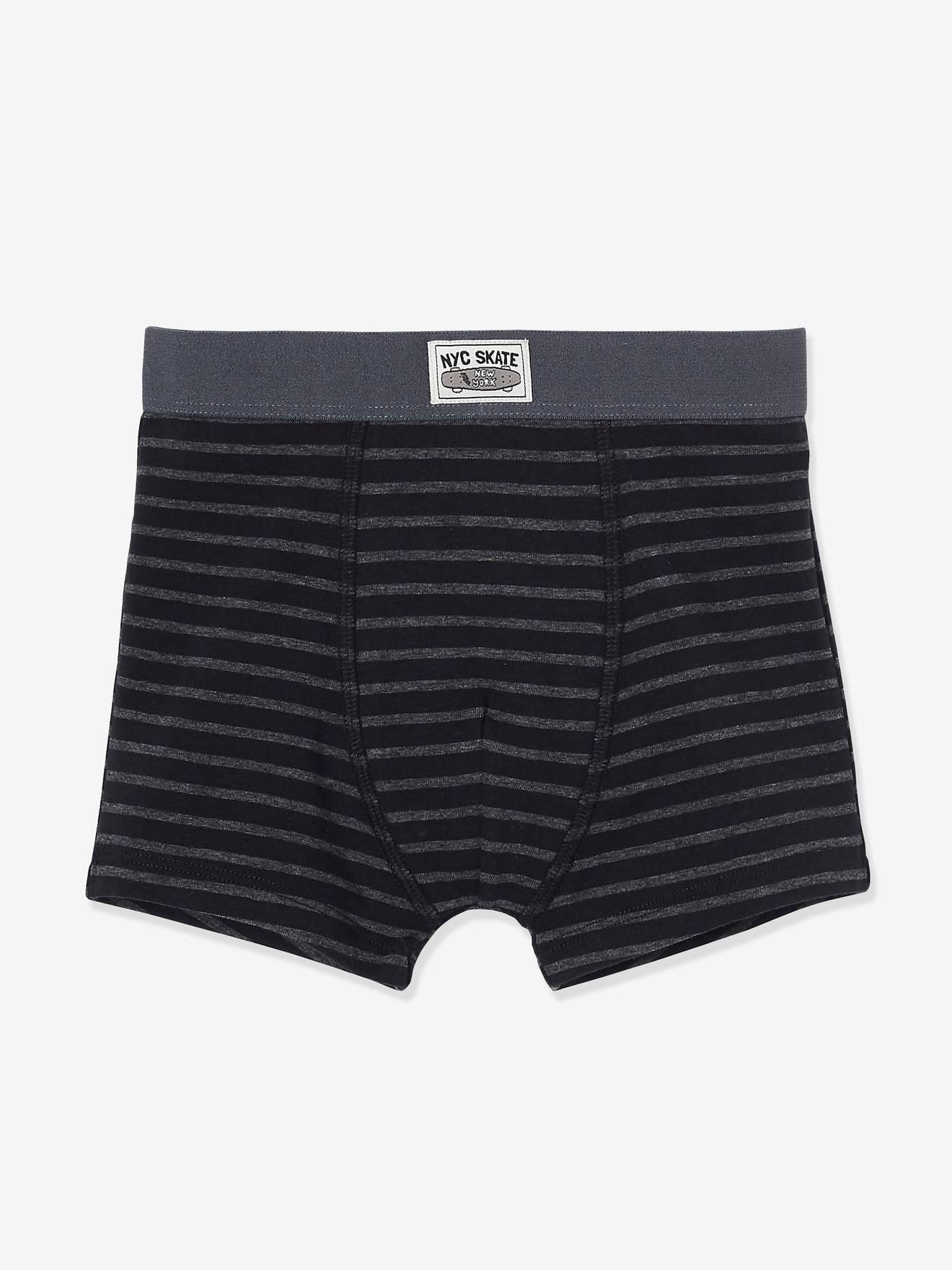 Lot de 3 boxers stretch garçon Skate lot noir