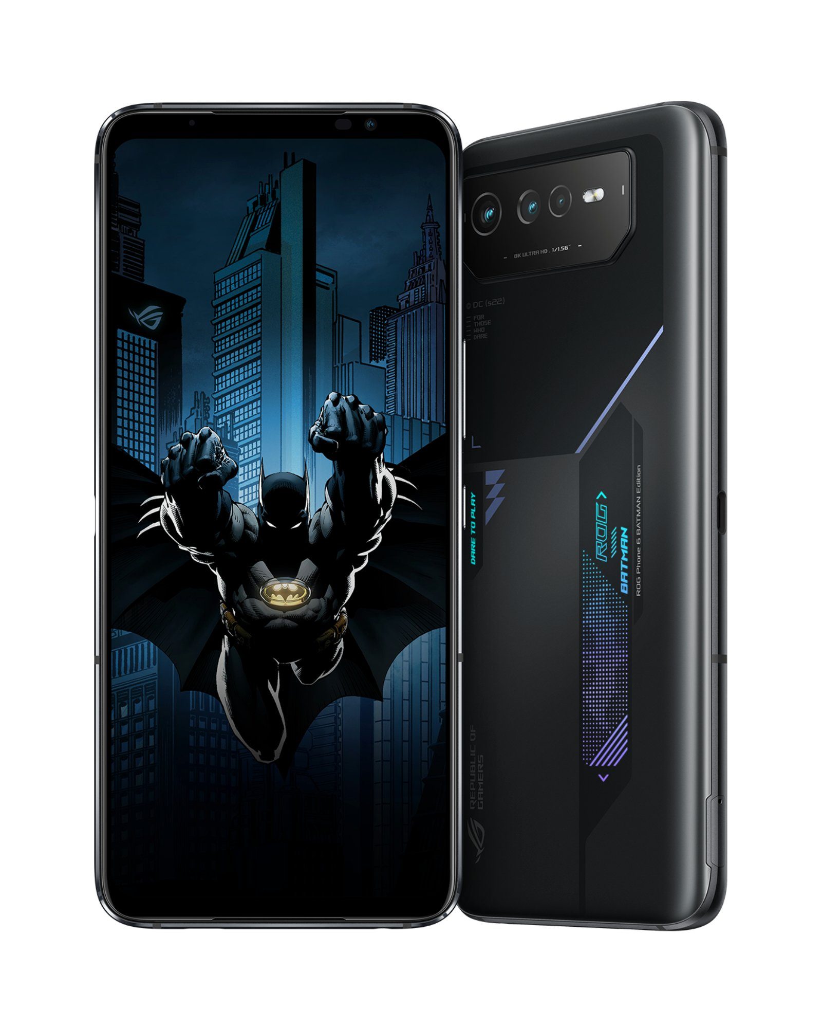Asus ROG Phone 6D Batman Edition Smartphone (17,20 cm/6.78 Zoll, 256 GB Speicherplatz, 50 MP Kamera, Gaming Smartphone, Batman Edition)