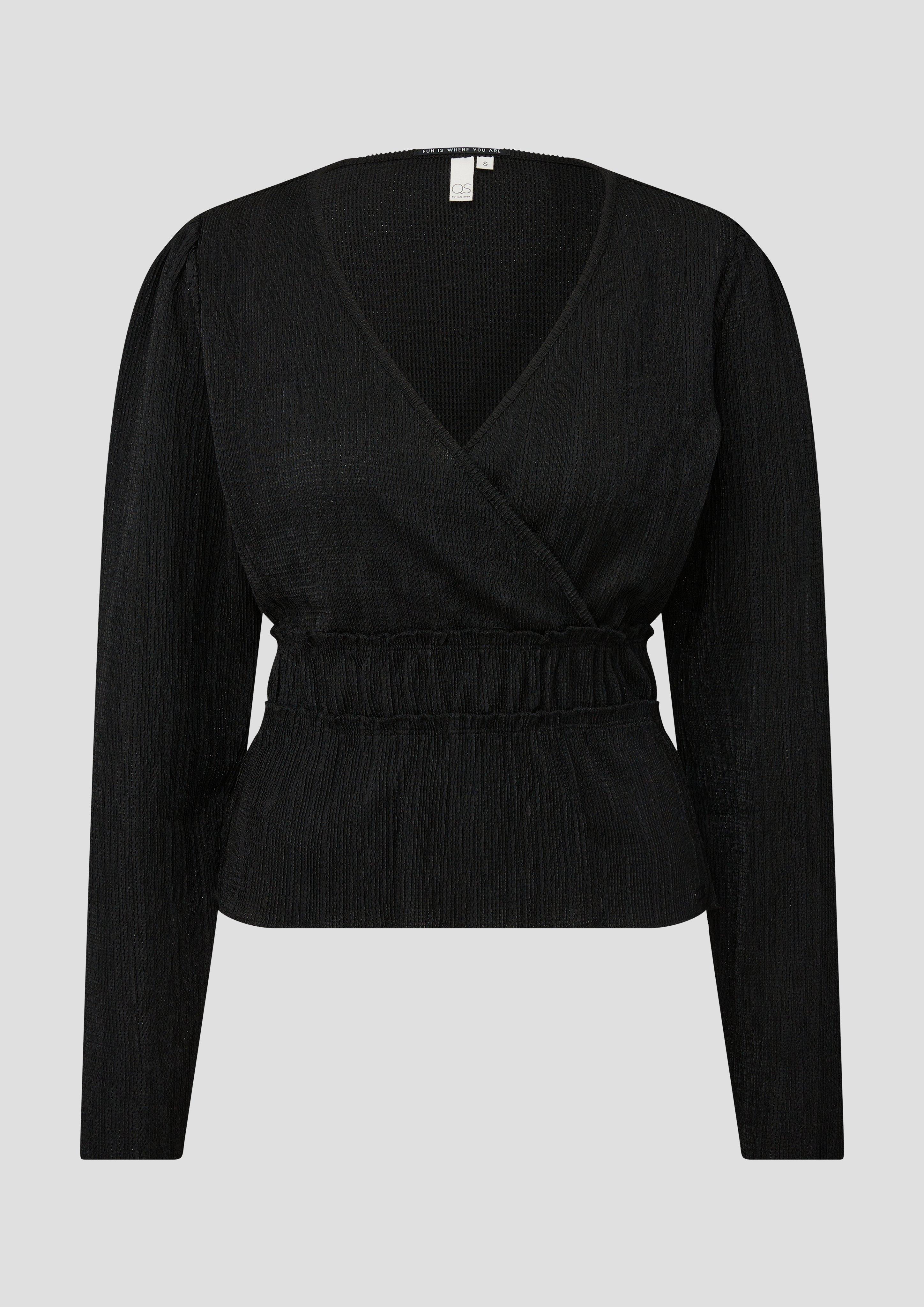 Taillierte Bluse mit Criss-Cross-Ausschnitt  2138326-9999