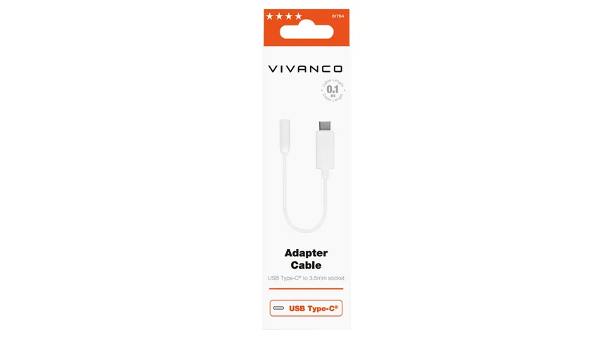 Vivanco Adapter Cable, USB Type-C™ auf 3,5mm Audio Buchse, 10cm
